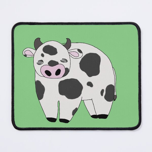 Item preview, White and black cow sticker designed and sold by SquishDragonArt.