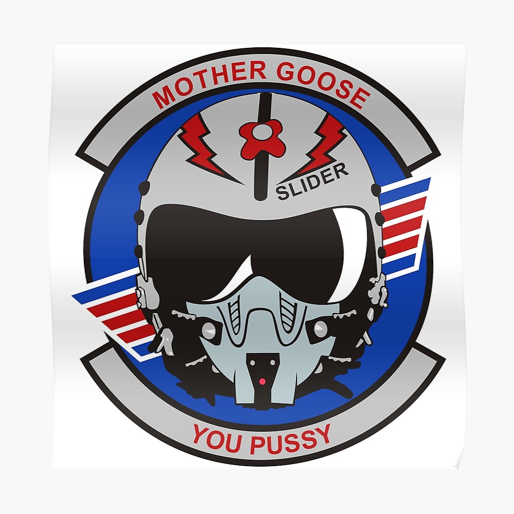 'Top Gun Goose Helmet' Premium Vinyl Decal Sticker