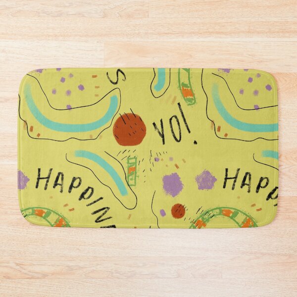 Item preview, Happiness stain yellow abstract cute funny pattern designed and sold by Yana Mustafina | Boho Soulful Designs.