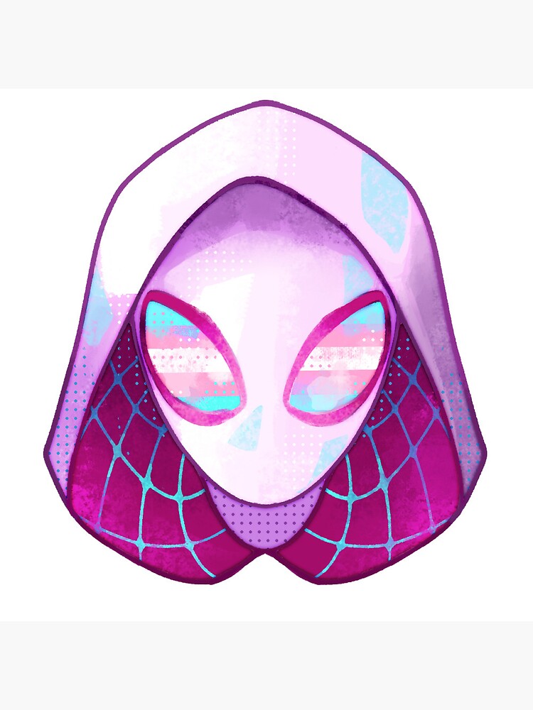 Thumbnail 3 of 3, Pin, Spider-Gwen Trans-Flag Sticker designed and sold by DearestManor.