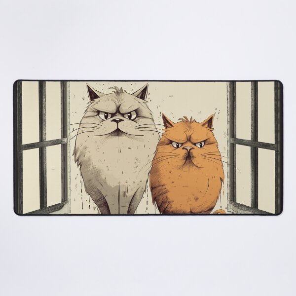 Item preview, Curious funny cats looking peeping staring peeking standing on in inside out of through window view designed and sold by zand-n-zive.