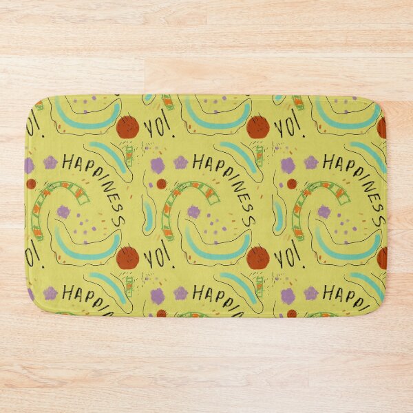 Item preview, Happiness stain yellow abstract fun print pattern designed and sold by Yana Mustafina | Boho Soulful Designs.