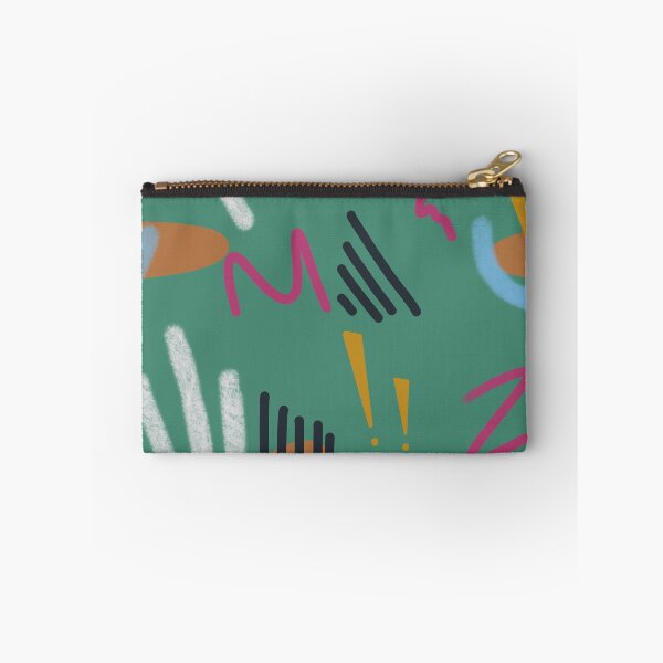 Item preview, Abstract stroke blue colors green cute pattern designed and sold by Yana Mustafina | Boho Soulful Designs.