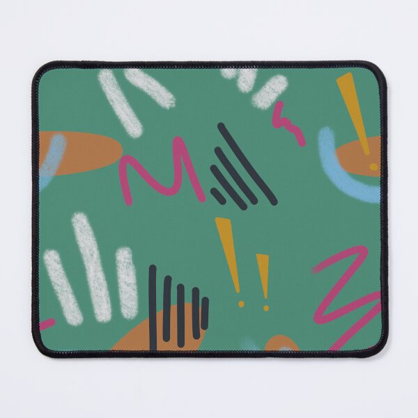 Item preview, Abstract stroke blue colors green cute pattern designed and sold by Yana Mustafina | Boho Soulful Designs.