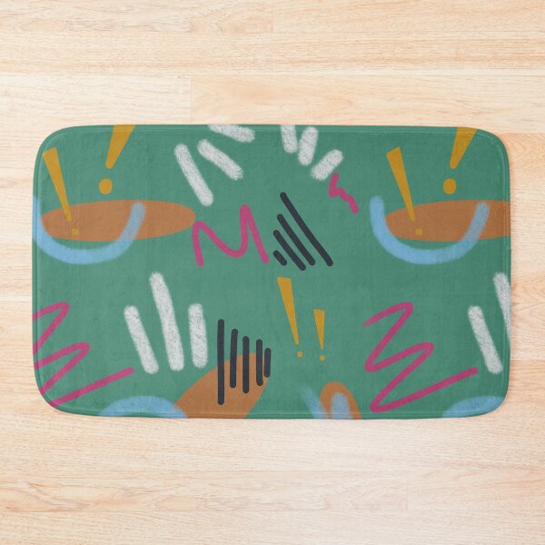 Item preview, Abstract stroke blue colors green cute pattern designed and sold by Yana Mustafina | Boho Soulful Designs.