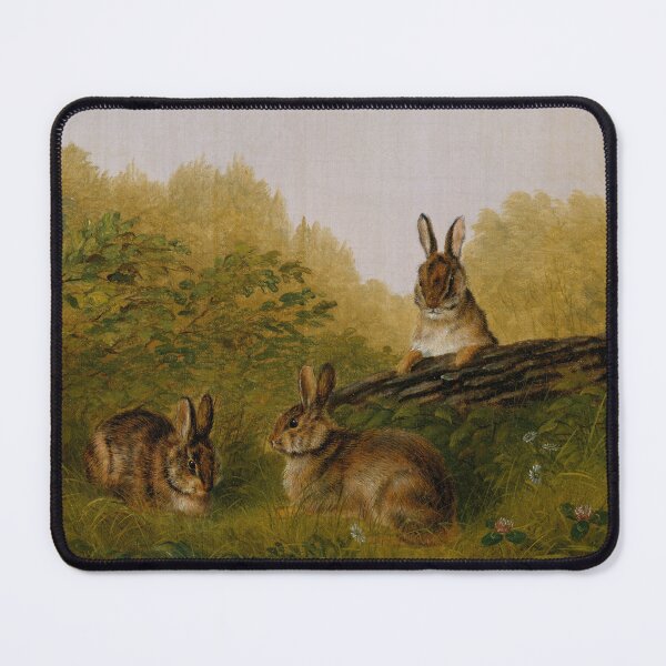 Item preview, Rabbits on a Log | Arthur Fitzwilliam Tait | 1897 Animal Art designed and sold by CJET.