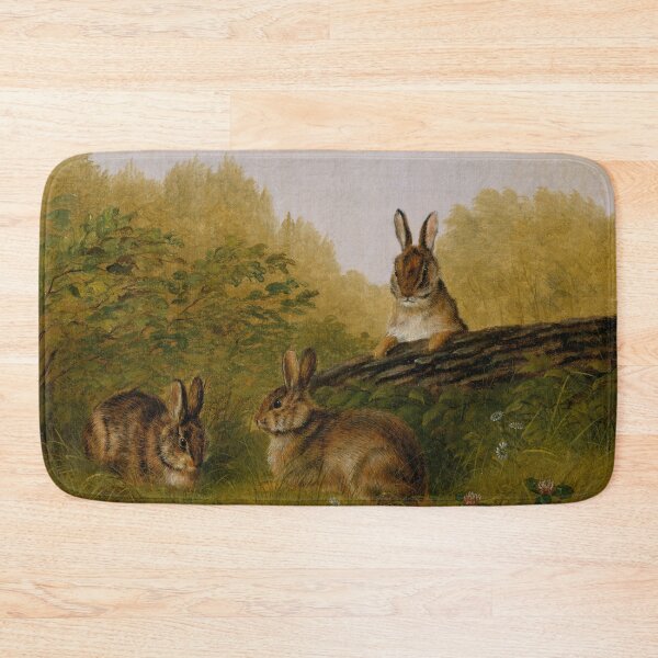 Item preview, Rabbits on a Log | Arthur Fitzwilliam Tait | 1897 Animal Art designed and sold by CJET.