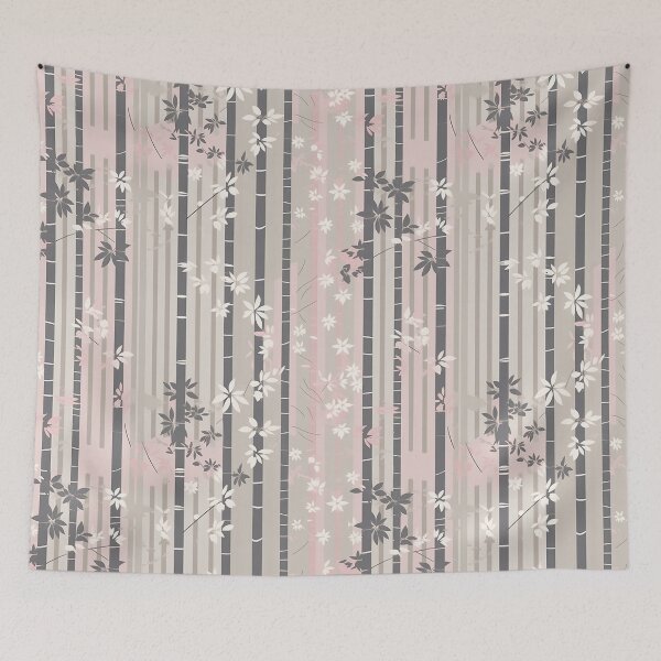 Item preview, Serene Bamboo Stalks And Leaves Minimalistic Japanese Pattern designed and sold by Wonder Of Light.