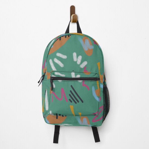 Item preview, Abstract stroke blue colors green funny pattern designed and sold by Yana Mustafina | Boho Soulful Designs.