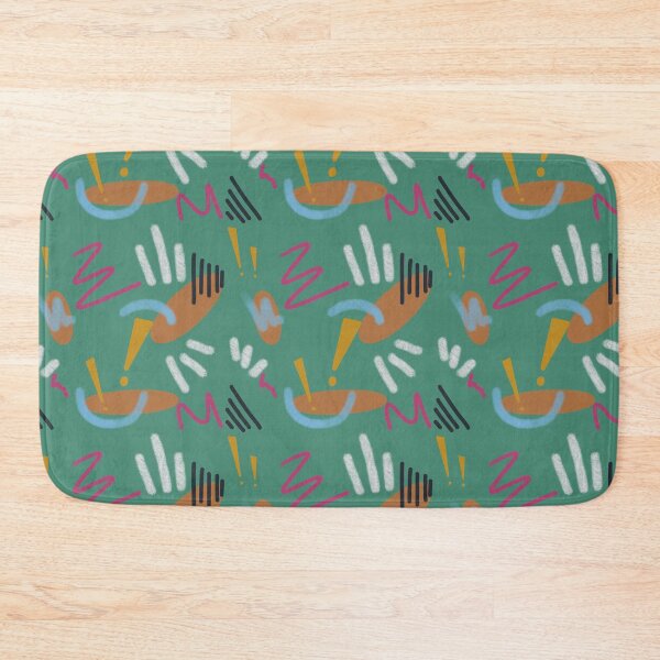 Item preview, Abstract stroke blue colors green funny pattern designed and sold by Yana Mustafina | Boho Soulful Designs.