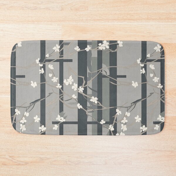 Item preview, Serene Bamboo Frames And Cherry Blossoms Minimalistic Japanese Pattern designed and sold by Wonder Of Light.