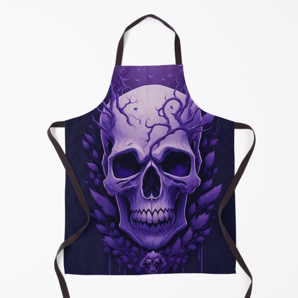 Item preview, Purple skull in minimalistic forest branches plant pattern designed and sold by TomFrontierArt.
