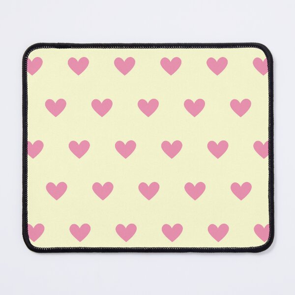 Item preview, Pink hearts, yellow cream background  designed and sold by craftytraci.