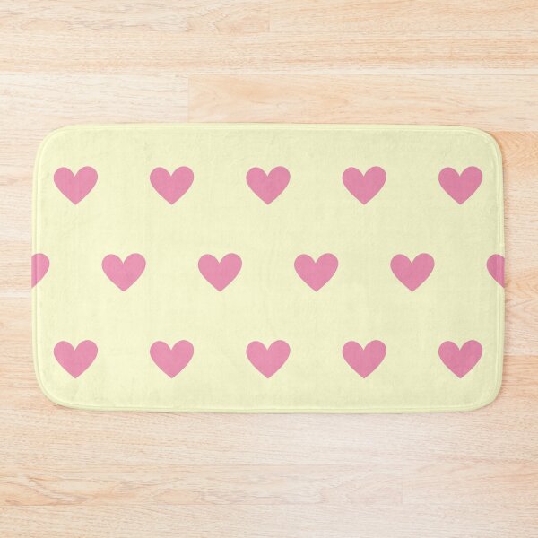 Item preview, Pink hearts, yellow cream background  designed and sold by craftytraci.