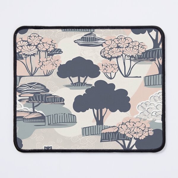 Item preview, Serene Bonsai Trees And Flowers Minimalistic Japanese Pattern designed and sold by Wonder Of Light.