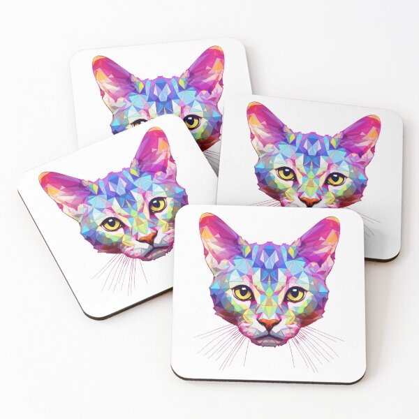 Item preview, Colorful Triangle Cat designed and sold by ZefirDesign.