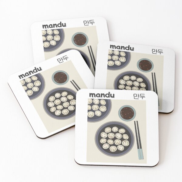 Item preview, Korean Mandu food drawing, Asian dumpling cartoon art designed and sold by JinJinYoon.
