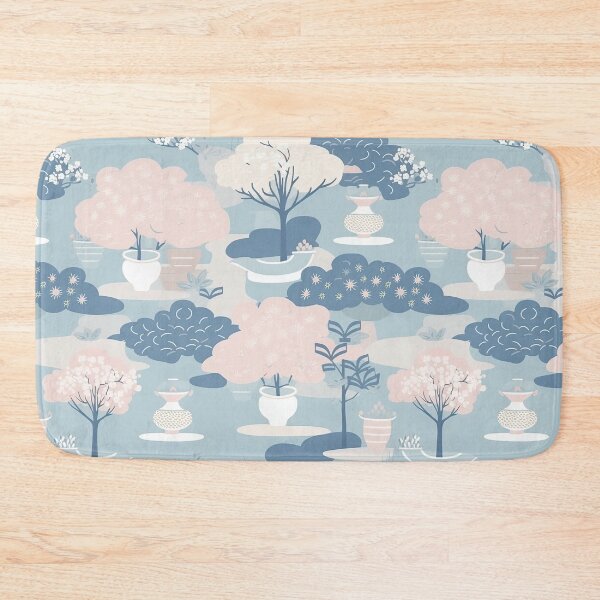 Item preview, Serene Bonsai Trees And Flowers Minimalistic Japanese Pattern designed and sold by Wonder Of Light.