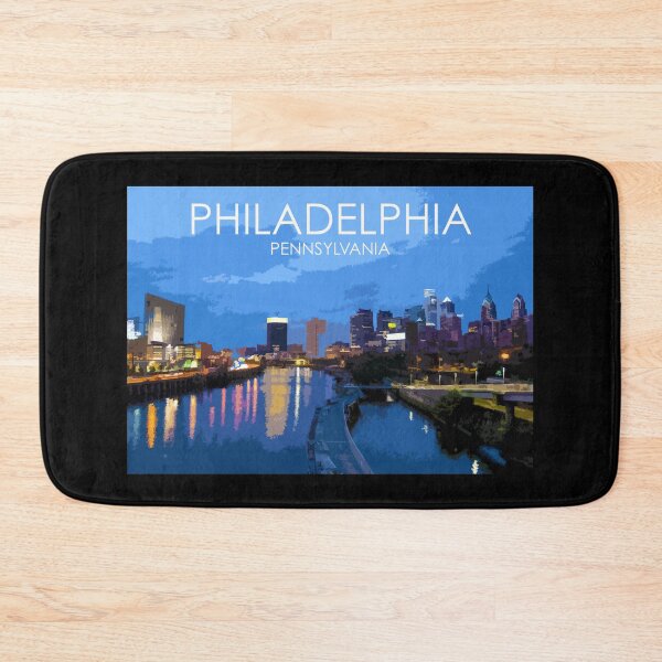 Item preview, Philadelphia, Pennsylvania, Delaware River, USA, Travel Print designed and sold by summattodraw.