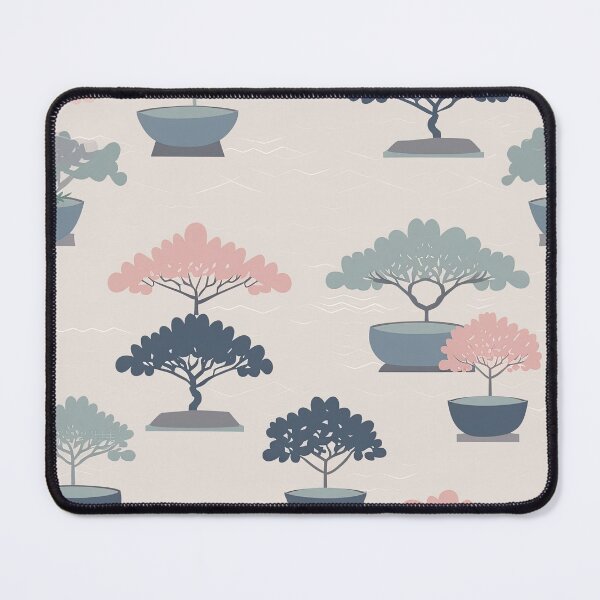 Item preview, Serene Bonsai Trees And Flowers Minimalistic Japanese Pattern designed and sold by Wonder Of Light.