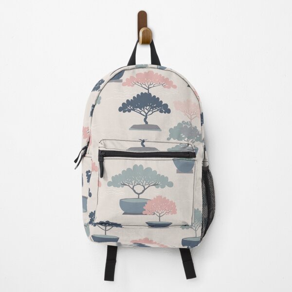 Item preview, Serene Bonsai Trees And Flowers Minimalistic Japanese Pattern designed and sold by Wonder Of Light.