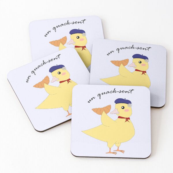 Item preview, French Duckling with a Croissant (Quack-sont) designed and sold by chrispy doodles.