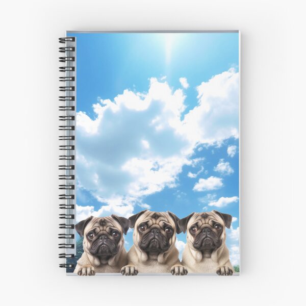 Item preview, Three funny curious pug dogs looking peeping staring peeking standing on in inside out of through window view designed and sold by zand-n-zive.