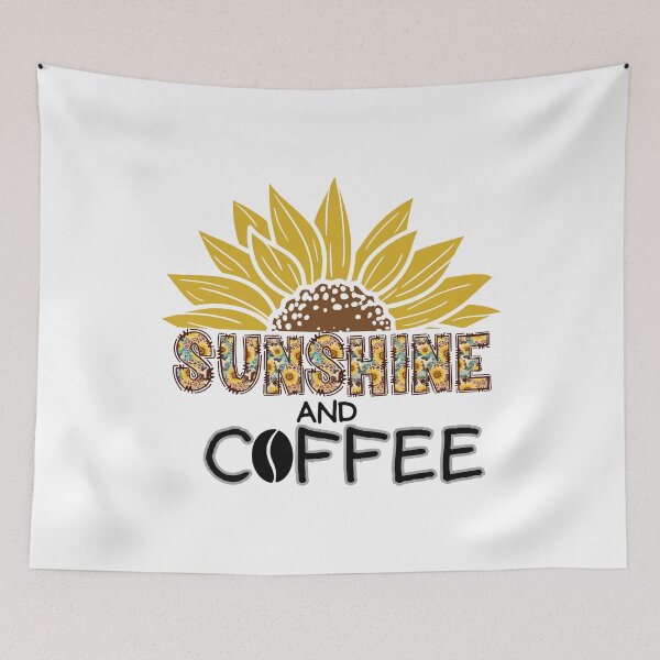 Item preview, Sunflower Sunshine and Coffee Delight, SUNSHINE AND COFFEE designed and sold by Alaminee.