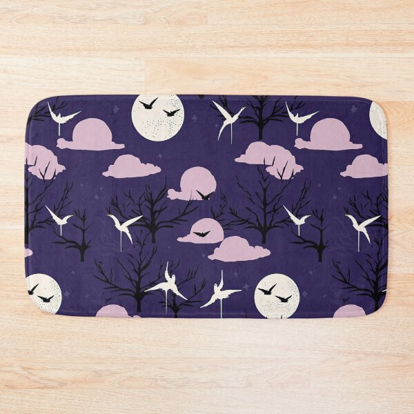 Item preview, Soothing Moonlit Night And Cranes Minimalistic Japanese Pattern designed and sold by Wonder Of Light.