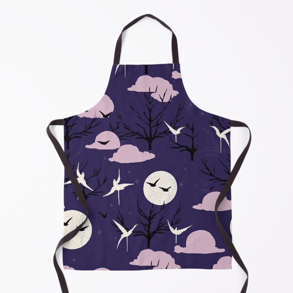 Item preview, Soothing Moonlit Night And Cranes Minimalistic Japanese Pattern designed and sold by Wonder Of Light.