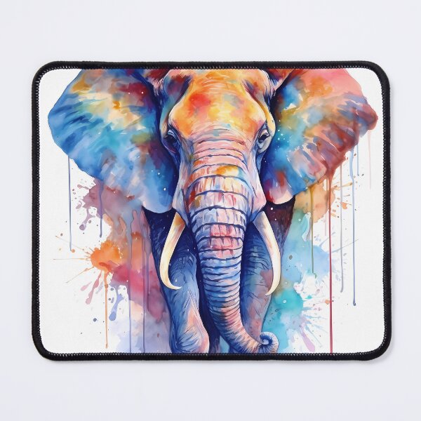 Item preview, A colorful, watercolor elephant designed and sold by annago2.