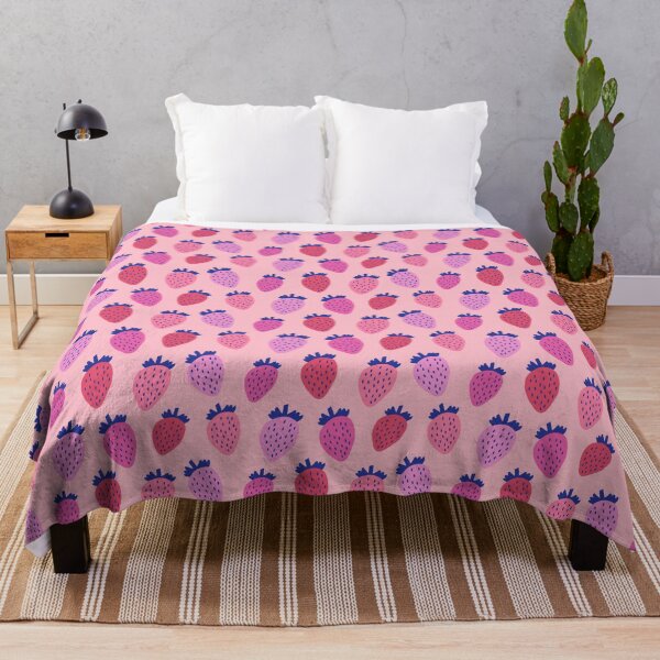 Item preview, In the Strawberry Patch Pattern (pink/blue) designed and sold by Design Minds Boutique.