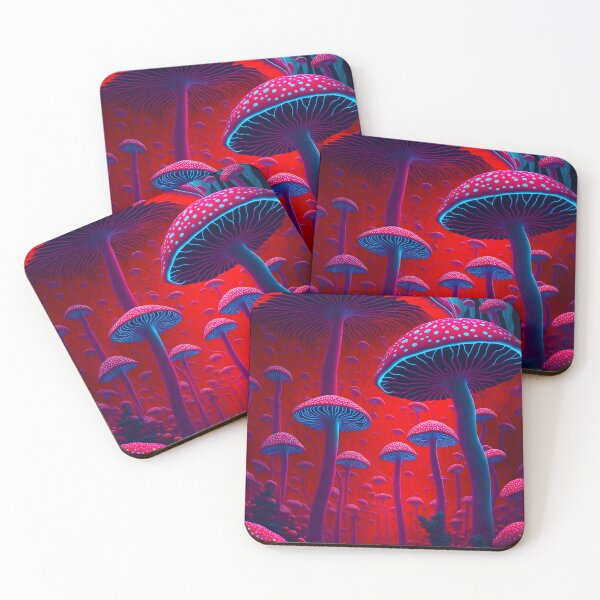 Item preview, Neon colors mushrooms designed and sold by ZenStickConcept.