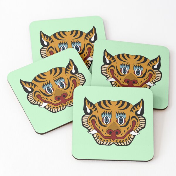Item preview, TIBETAN TIGER RUG FACE-mint designed and sold by BEATRIZ ABAITUA.