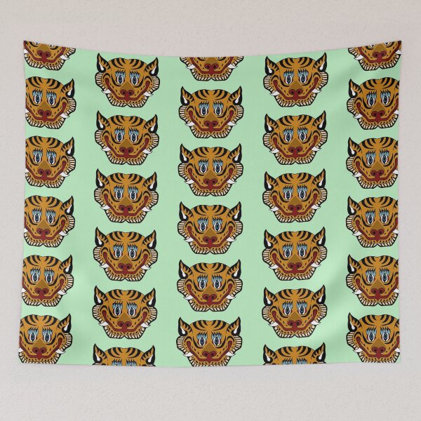 Item preview, TIBETAN TIGER RUG FACE-mint designed and sold by BEATRIZ ABAITUA.