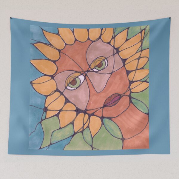 Item preview, Portrait of a woman as a sunflower designed and sold by LiszaB.