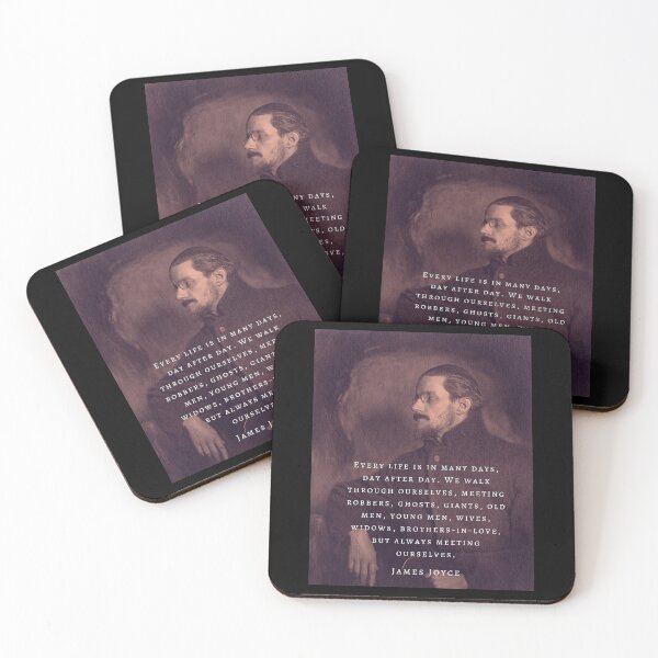 Item preview, Copy of James Joyce portrait and quote: Every life is in many days, day after day. .. designed and sold by artbleed.