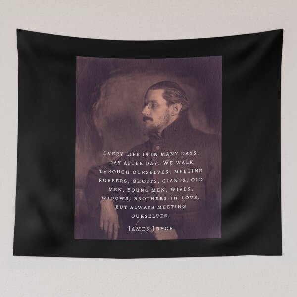 Item preview, Copy of James Joyce portrait and quote: Every life is in many days, day after day. .. designed and sold by artbleed.