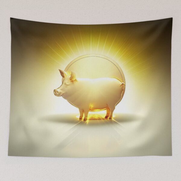 Artikelvorschau, Sparschwein Golden entworfen und verkauft von miraclemeows.
