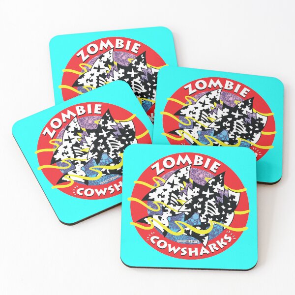 Item preview, Zombie Cowsharks Rounds designed and sold by willibilli.
