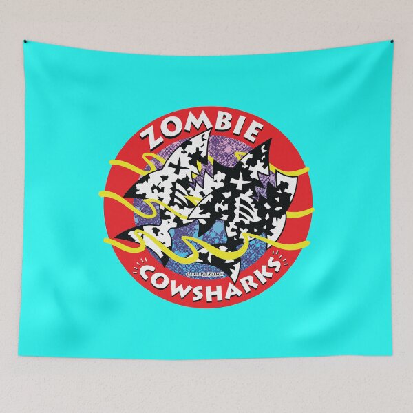 Item preview, Zombie Cowsharks Rounds designed and sold by willibilli.