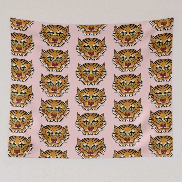 Item preview, TIGER RUG FACE-pink designed and sold by BEATRIZ ABAITUA.