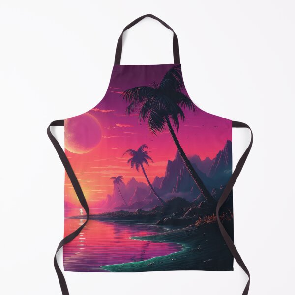 Item preview, Sunset in purple colors, with palm trees, a river, and a boat designed and sold by JoBlack1.