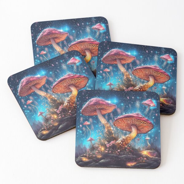 Item preview, Trippy Mushrooms #4 designed and sold by mushroomartshop.