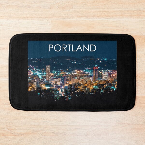 Item preview, Portland, Oregon, City, Skyline, Night, USA, Travel Print designed and sold by summattodraw.