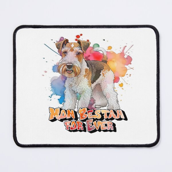 Item preview, Wire Fox Terrier dog, My Bestah for ever, for Terrier lovers, in French designed and sold by isaweb.