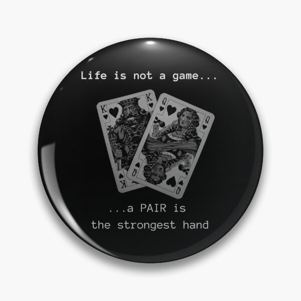 Item preview, A pair is the strongest hand. designed and sold by SimpleThink-ing.