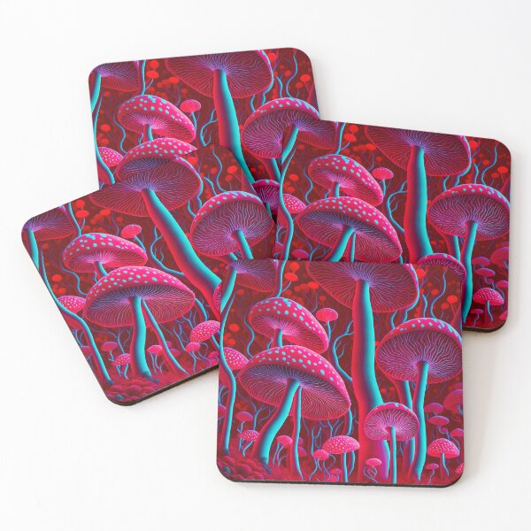 Item preview, Neon colors mushrooms iphone case designed and sold by ZenStickConcept.