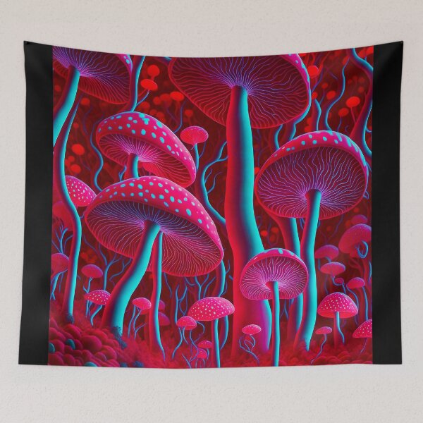 Item preview, Neon colors mushrooms iphone case designed and sold by ZenStickConcept.