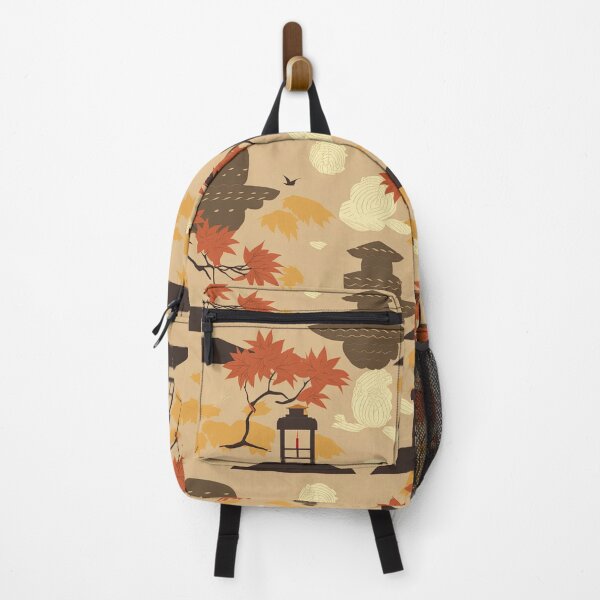 Item preview, Warm Lanterns And Maple Leaves Minimalistic Japanese Pattern designed and sold by Wonder Of Light.
